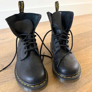 Dr. Martens Pascal Black Leather Lace-Up Boots - Size 9 (Worn Once!)